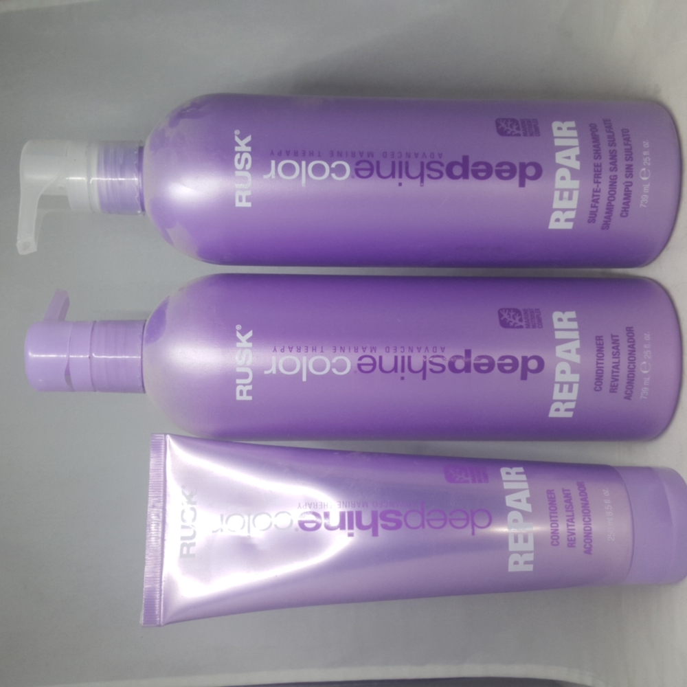 Rusk deep shine color repair shampoos & conditioner